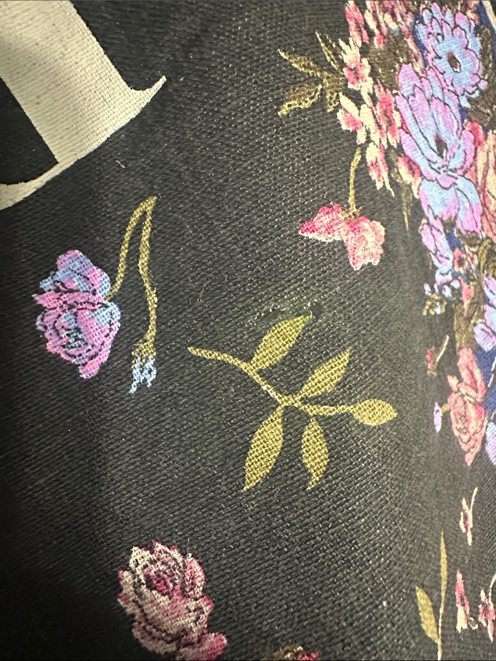 Rouje Paris Blue Floral Canvas Tote Bag - Picture 6 of 8